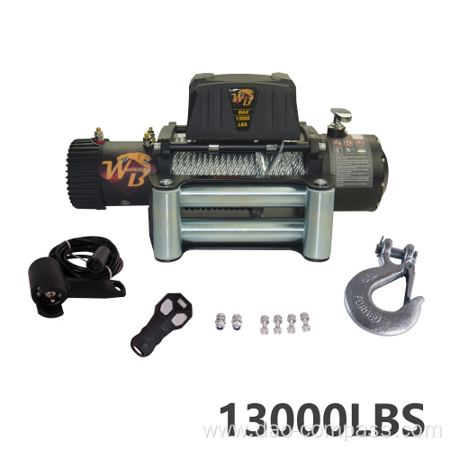 13000lb electric winch for 4x4 with steel cable